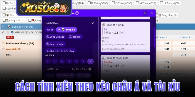Cách tính xiên theo kèo châu Á và Tài Xỉu